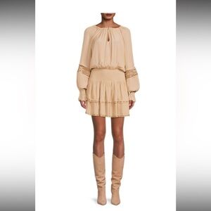 NWT RAMY BROOK Adley Smocked Mini Blouson Dress